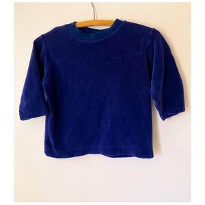 Vintage 60s union made quarter sleeved velvet/terry cloth sweatshirt.
